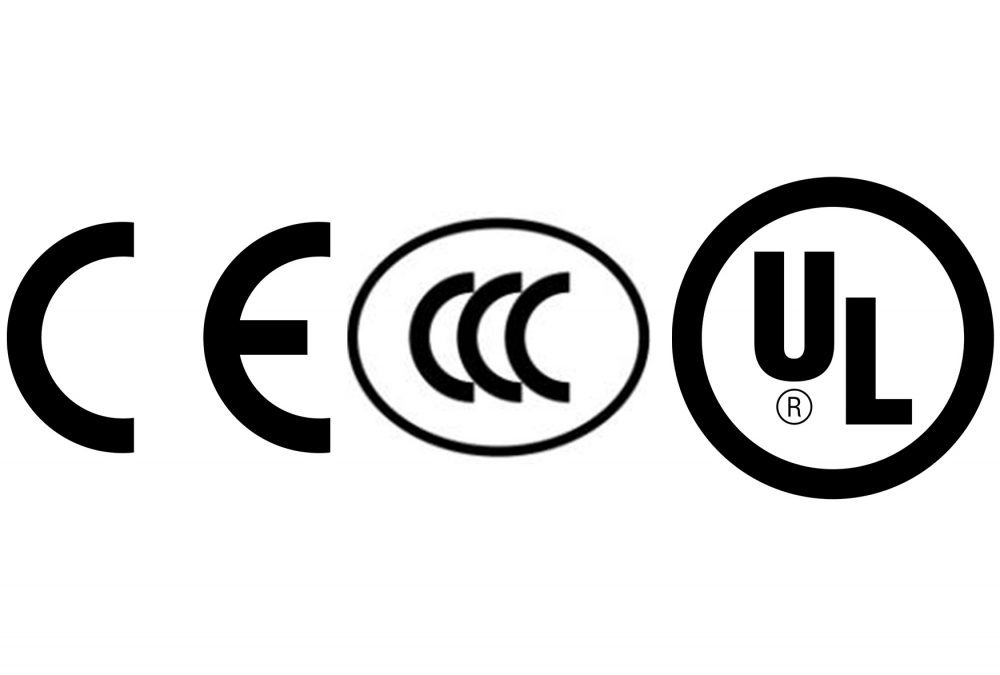 Certification Marks: CE, CCC and UL